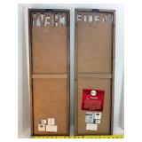 Officially Licensed Vintage Style Chevrolet & Corvette Vertical Wood Wall Signs (Set of 2)