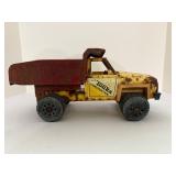 Vintage 1983 Tonka Construction Chevy Dump Truck #51070 Pressed Steel Yellow Red USA