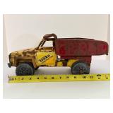 Vintage 1983 Tonka Construction Chevy Dump Truck #51070 Pressed Steel Yellow Red USA