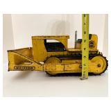 Vintage 1960s Nylint #4200 Pressed Steel Bulldozer Toy - Yellow Construction Dozer