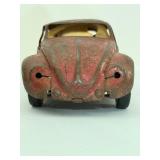 VINTAGE 1960s Tonka Red Volkswagen VW Beetle Bug #52680 Pressed Steel Toy Car