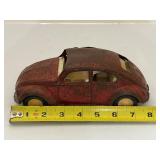 VINTAGE 1960s Tonka Red Volkswagen VW Beetle Bug #52680 Pressed Steel Toy Car