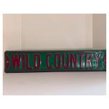 Minnesota Wild "Wild Country" Embossed Metal Street Sign - NHL Hockey Fan Cave Decor