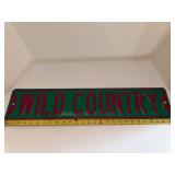 Minnesota Wild "Wild Country" Embossed Metal Street Sign - NHL Hockey Fan Cave Decor
