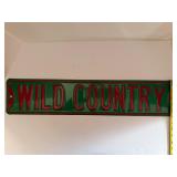 Minnesota Wild "Wild Country" Embossed Metal Street Sign - NHL Hockey Fan Cave Decor