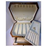 High-End Tizo Design Italian Polished Burl Wood Octagonal Jewelry Box w/ Drawer