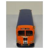 RARE Pair Corgi Classics 1:50 Diecast Buses: Lionel City Yellow Coach 743 (#53904) & Greyhound Lines (#98462)