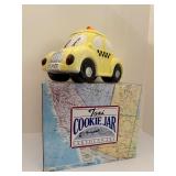 Vintage Yellow Taxi Cab Earthenware Cookie Jar - Lights & Sound (AMC NY)