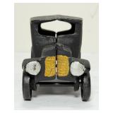 Vintage Cast Iron Model T Ford Toy Car - Black & Gold Sedan