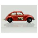 VINTAGE 1968 Matchbox Lesney Superfast No. 15 Volkswagen 1500 Saloon VW Beetle Rally Car #137 Red
