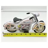 VINTAGE XONEX Harley-Davidson 1950s Police Motorcycle Tin Toy IN ORIGINAL BOX