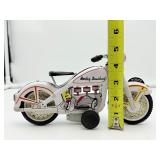 VINTAGE XONEX Harley-Davidson 1950s Police Motorcycle Tin Toy IN ORIGINAL BOX