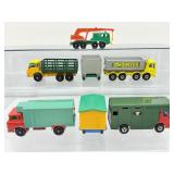Lot of 7 Vintage Matchbox Lesney Die-Cast Trucks - Made in England 1960s/70s