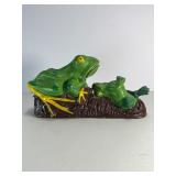 Vintage Cast Iron Mechanical Two Frogs Coin Bank