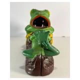 Vintage Cast Iron Mechanical Two Frogs Coin Bank