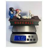 Vintage Cast-Iron Mechanical Bank – "Baseball" Hometown Battery Style – Action Works