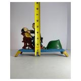 VINTAGE Cast Iron "The Dentist" Mechanical Coin Bank | Nostalgic Tooth Pulling Action | Works!