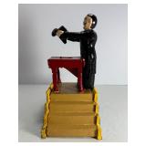 VINTAGE Cast Iron "Magician" Mechanical Coin Bank