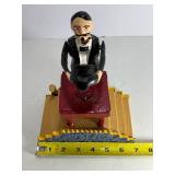 VINTAGE Cast Iron "Magician" Mechanical Coin Bank