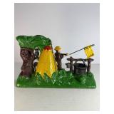 Vintage Cast Iron "Boy Scout Camp" Mechanical Bank - J. & E. Stevens Co. Design