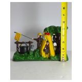 Vintage Cast Iron "Boy Scout Camp" Mechanical Bank - J. & E. Stevens Co. Design