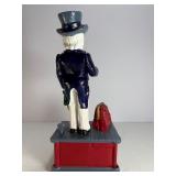 Vintage Cast Iron Mechanical Bank - Uncle Sam Design