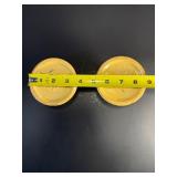 Vintage Roseville Pottery Freesia Pattern Candlesticks | Shape #1160-2 | Brown & Green