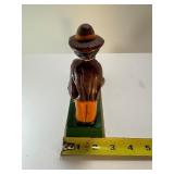 Vintage Cast Iron Mechanical "Monkey Bank" Coin Bank