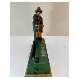 Vintage Cast Iron Mechanical "Monkey Bank" Coin Bank