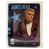 Vintage 1980s Clay Art Co. James Dean Ceramic Bust Figurine w/ Original Box