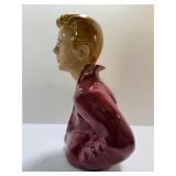 Vintage 1980s Clay Art Co. James Dean Ceramic Bust Figurine w/ Original Box