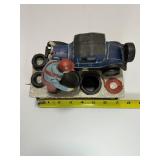 Vintage Cast Iron "Full Service" Mechanic & Car Mechanical Bank Collectible