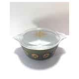 VINTAGE 1961 PYREX ZODIAC CASSEROLE DISH & LID - RARE PROMOTIONAL ITEM!