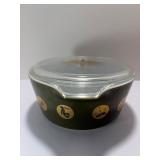 VINTAGE 1961 PYREX ZODIAC CASSEROLE DISH & LID - RARE PROMOTIONAL ITEM!