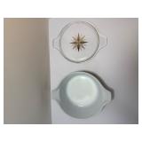 VINTAGE 1961 PYREX ZODIAC CASSEROLE DISH & LID - RARE PROMOTIONAL ITEM!