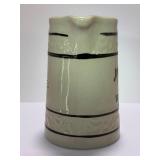 Vintage Jim Beam Bourbon Advertising Pitcher Red Wing Stoneware Co. Collectible Barware w/ Box