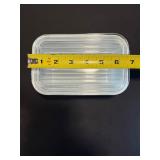 VINTAGE PYREX AMISH BUTTERPRINT Refrigerator Dishes Set RARE Turquoise White 501 502 503