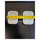 VINTAGE PYREX AMISH BUTTERPRINT Refrigerator Dishes Set RARE Turquoise White 501 502 503