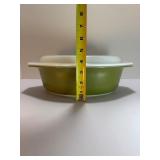 Vintage PYREX Verde Olive Green Oval Casserole Dishes Set w/ Lids | 1.5 Qt & 2.5 Qt | MCM Classic