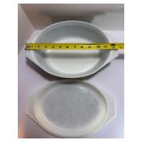 Vintage PYREX Verde Olive Green Oval Casserole Dishes Set w/ Lids | 1.5 Qt & 2.5 Qt | MCM Classic