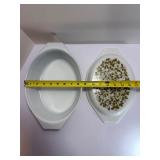 Vintage PYREX Verde Olive Green Oval Casserole Dishes Set w/ Lids | 1.5 Qt & 2.5 Qt | MCM Classic