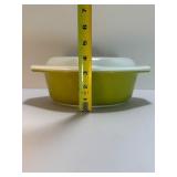 Vintage PYREX Verde Olive Green Oval Casserole Dishes Set w/ Lids | 1.5 Qt & 2.5 Qt | MCM Classic