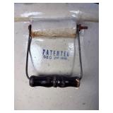 Rare Antique 8 Gallon Red Wing Union Stoneware Crock w/ Bail Handles & Large Wing Logo.