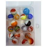 Estate Find: Huge Lot of 50+ Vintage Glass Marbles (Akro Agate, Peltier, Marble King styles) - Swirls, Cat