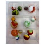 RARE VINTAGE Glass Marble Collection of Akro Agate, Peltier, Vitro Swirls, Corkscrews, Patches, & More!