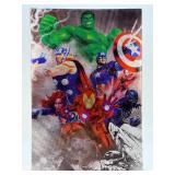 Dynamic Marvel Comics AVENGERS Assemble Team-Up Stretched Canvas Wall Art Print