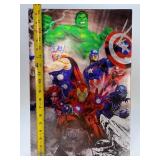 Dynamic Marvel Comics AVENGERS Assemble Team-Up Stretched Canvas Wall Art Print