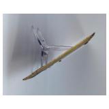 Vintage Porcelain Enamel Street Sign - "SECOND ST. S." Deep Blue & White Embossed Steel Sign.