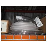 Shelf of magnetic door holders, hose, cords