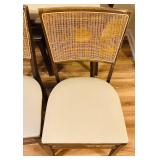 FR - Mid-Century Dining Table with 4 Cane-Back Chairs